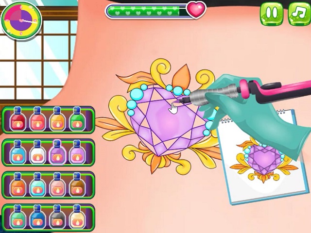 TATTOO PARTY online spiel POMU Spiele